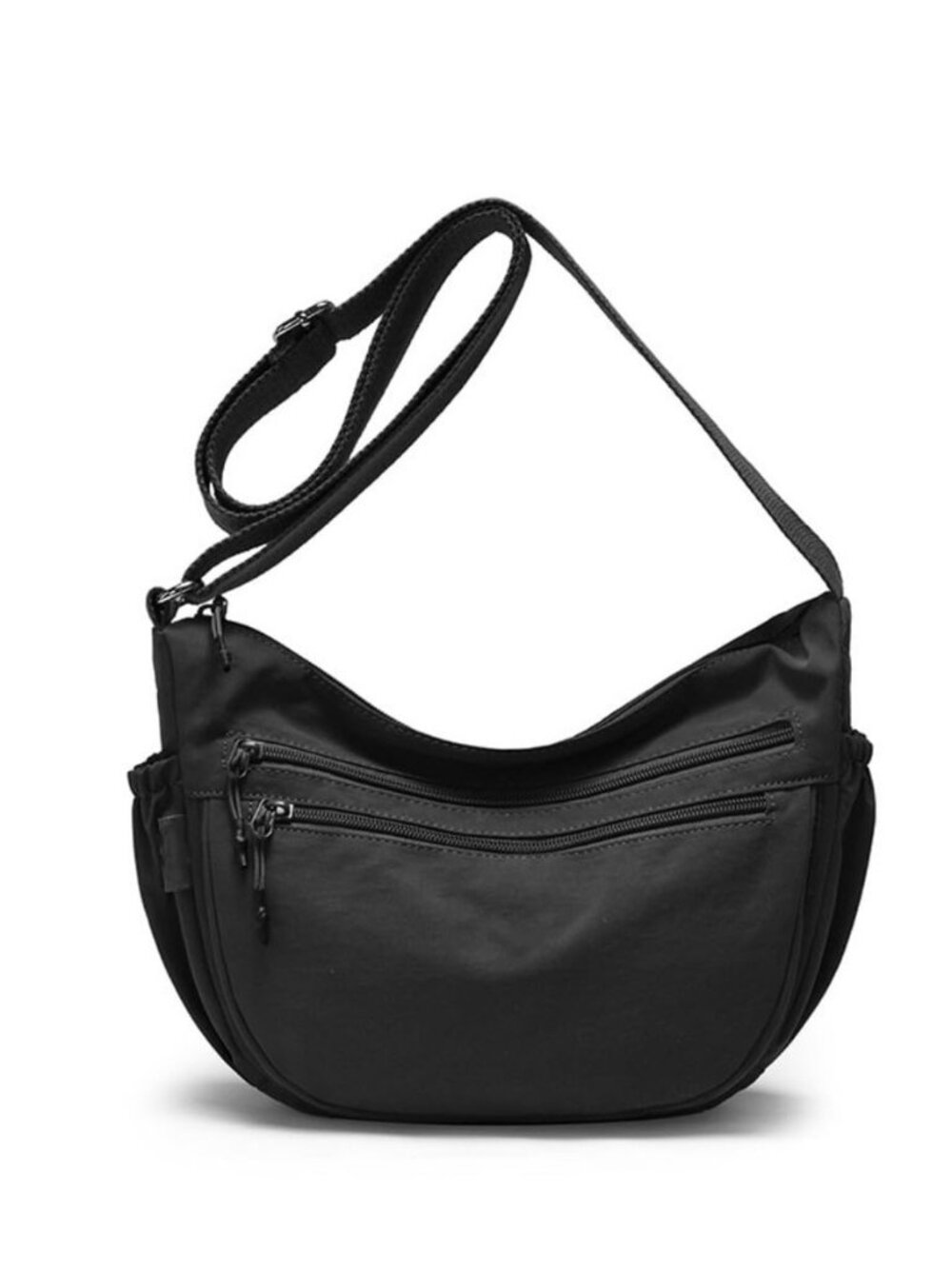 Trendy Small Crescent Bag Nylon Crossbody Bags for Women Lightweight Hobo Luna